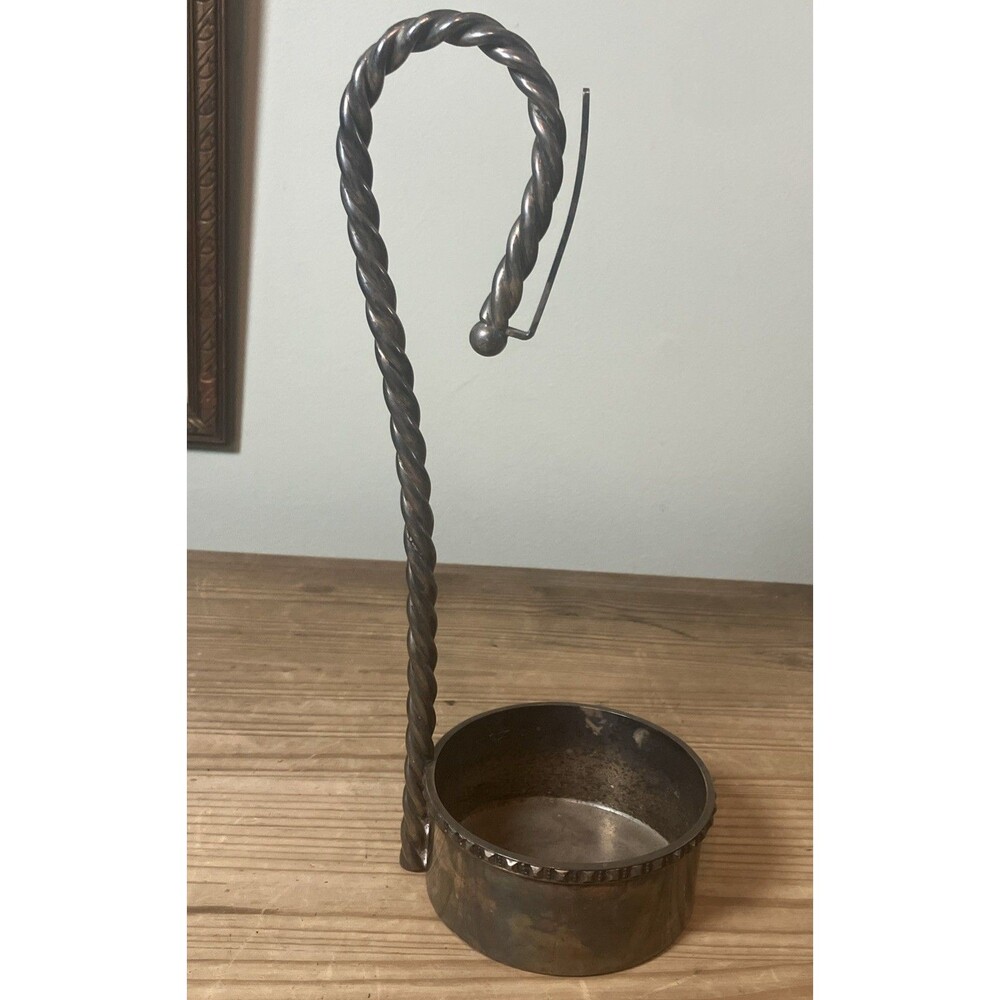 WINE BOTTLE HOLDER  DECANTER SILVER-PLATE VINTAGE MADE IN ITALY JEWLERY STORE